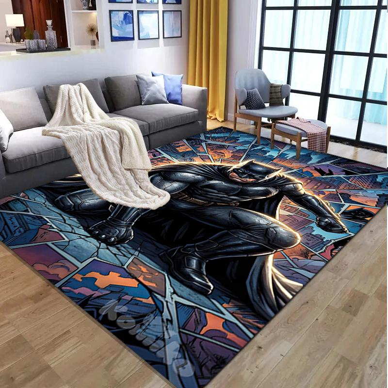 Batman Pattern Rug, Indoor/Outdoor Mat, for Picnic, Gameroom, Bedroom, Office, Living Room, Home Decor Carpet, Birthday Gift