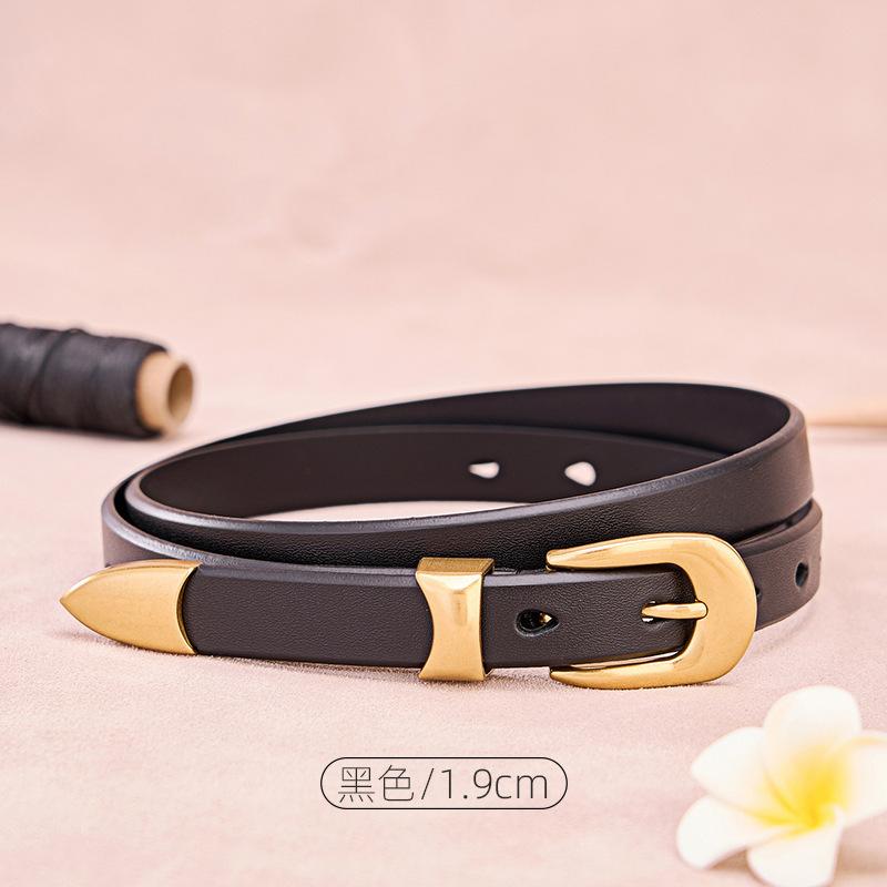 elt omen s eather Women s ine Belt etro ersatile unk First Layer owhide Belt 95*1.9cm (supports personalized size and color)