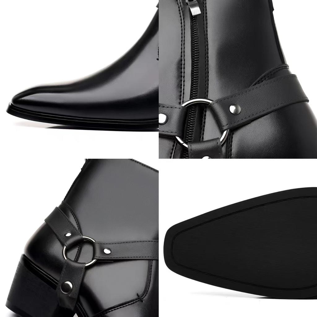 Men's Boots Designer Chelsea Boots Luxury High Quality Men Cowboy Boots Black Brown Zip Wedding Office Dress Shoes Male