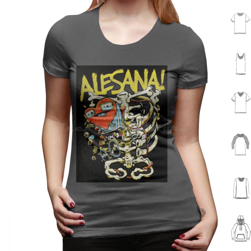 Alesana 12 T-Shirt Große Größe 100% Baumwolle Alesana Skelett Herz Szene Emo Scenemo Punk Band Post-Hardcore Hardcore Goth Gothic