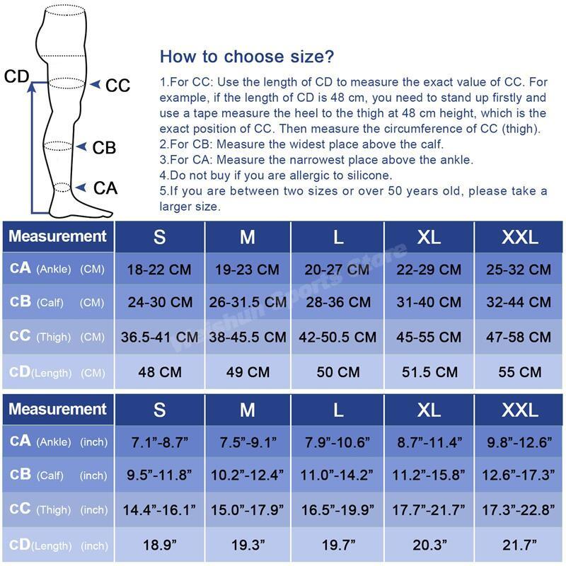 1 Pair 23-32Mmhg Open Toe Thigh High Compression Stockings For Varicose Vein Swelling Leg S-Xxl