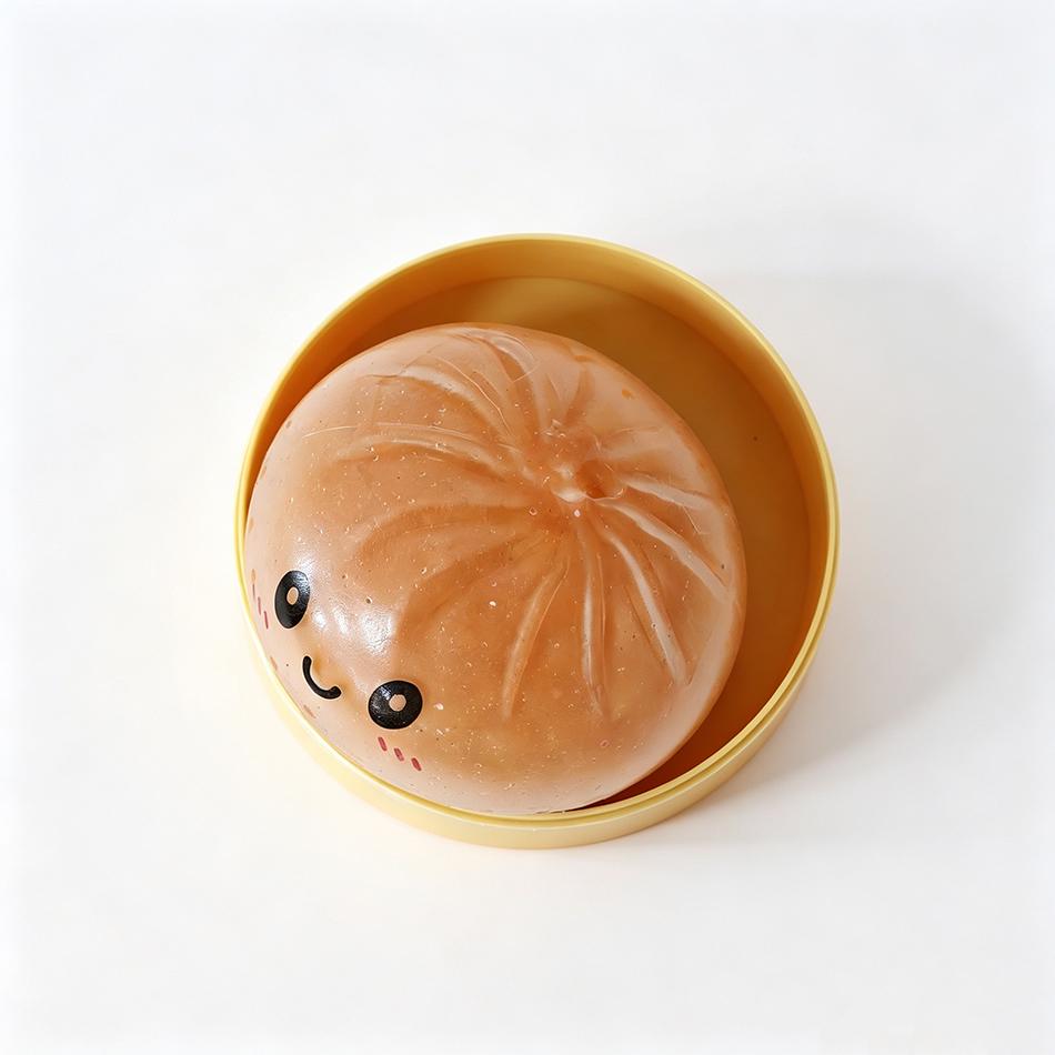 Random Color Beaded Dumpling Squishy Toy Rainbow  Blind Box Bamboo Steamer Squeeze Fidget Toy Party Stress Relief Gift