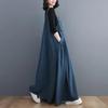 Large Size Women's Denim Clothing Autumn Sleeveless Suspender Dress Temperament Loose A-Line Long Strap Jeans Vestidos