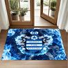 Queens Park Rangers Football Design Crystal Velvet Rug Soft Decorative Mat for Bedroom Entrance