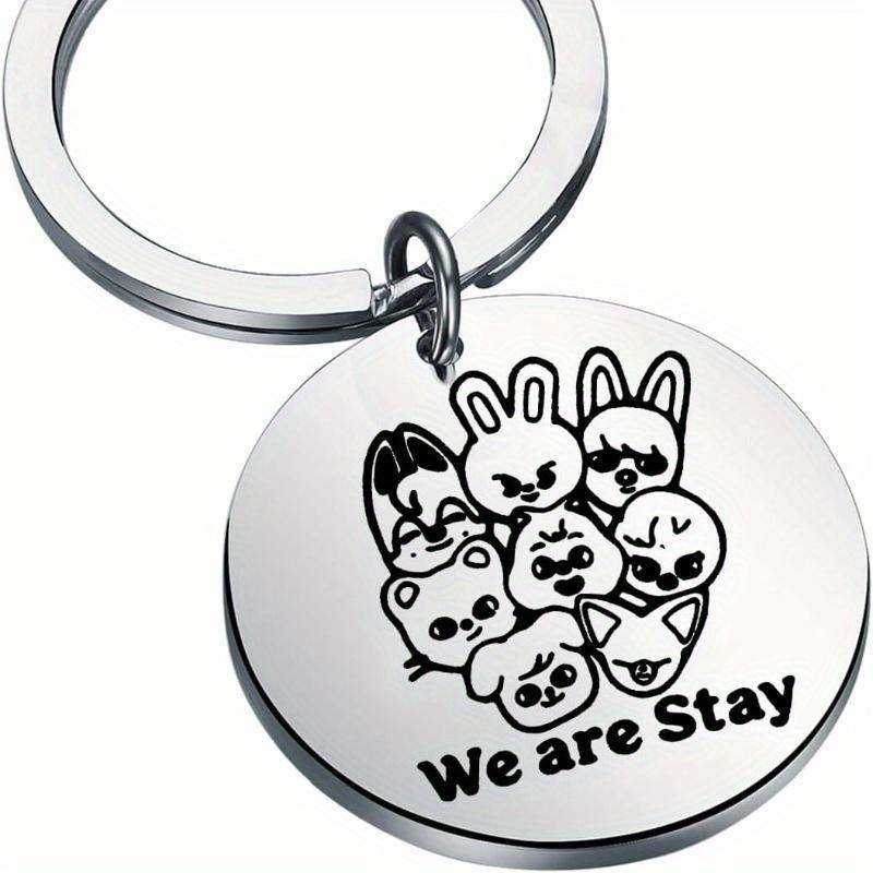 SKZ Charakter Schlüsselanhänger Geeignet für K-POP Fans Geschenk, SKZ Schmuck für Tage Themenbezogen, Stay Fandom Sammlerstück für Rucksäcke 1pc white