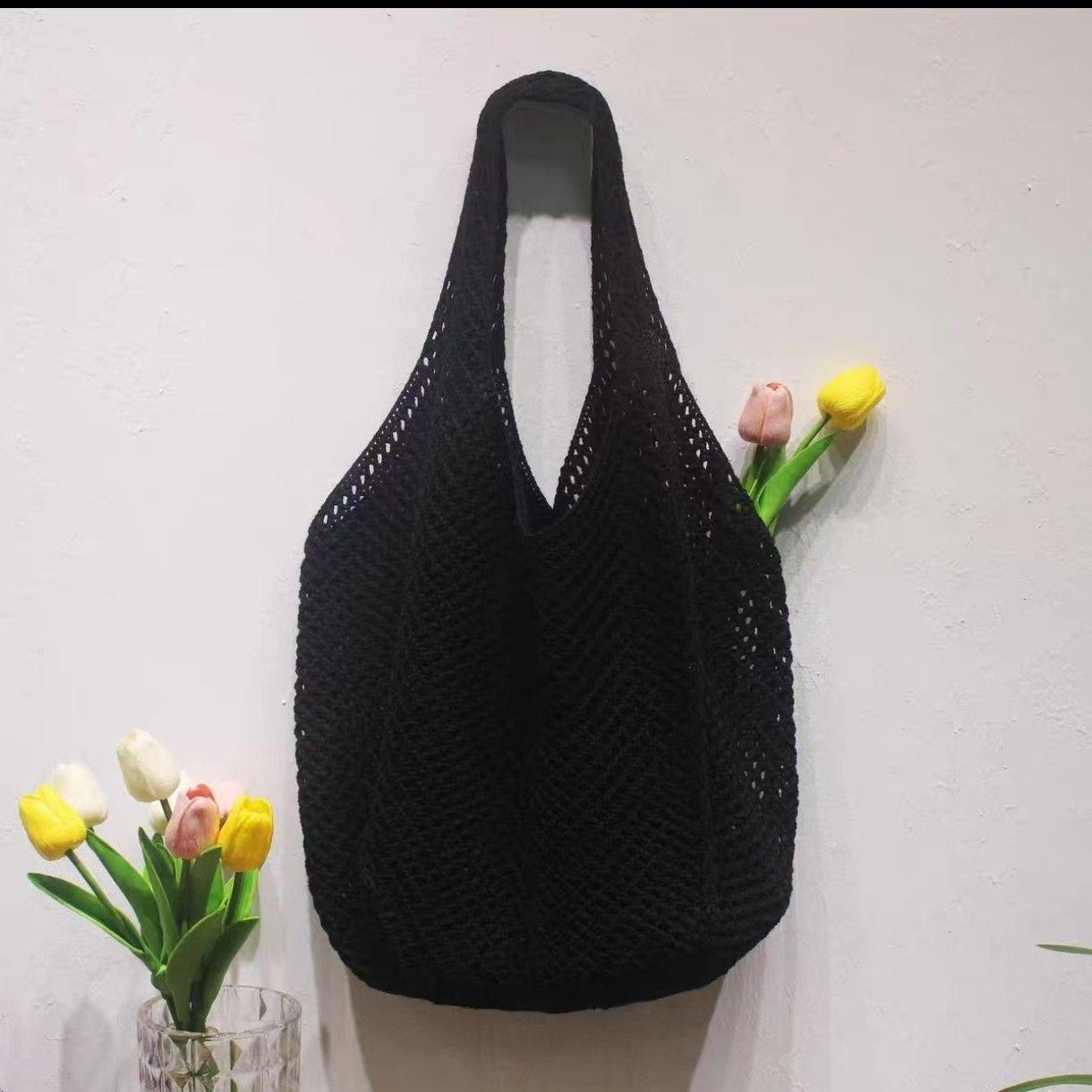 

Женские сумки через плечо, повседневные, соломенные, плетеные, женские, ручной работы, сумки-тоуты, большой емкости, летняя, пляжная, женская сумка-мессенджер Without decoration