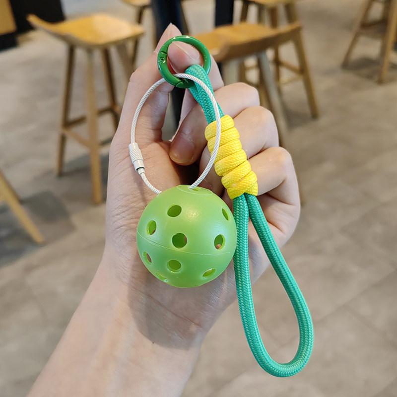 Cultural Creative Pickleball Keychain Ornament - Mini Pendant New Year Gift