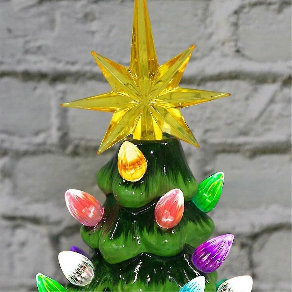 Christmas Decorations - 6.2Inch Lighted Up Gnomes Christmas Tree with Multicolored Lights Small Min - GXCC