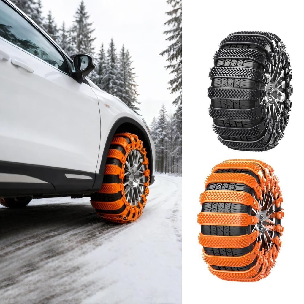 Tire Chains 10piece Heavy-Duty Wheel Ties Belts Tire Chains For Cars For Ice Winter Hiking Trailer Offroad Lawn Fishing