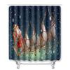 Christmas Bathroom Shower Curtain Four-Piece Combination Floor Mat Bathroom Water Absorbent Non-Slip Door Mat Bedroom Carpet