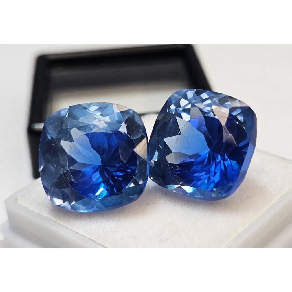 Natural Pitambari Sapphire 20+ Ct Cushion Cut Certified Fabulous Loose Gemstone
