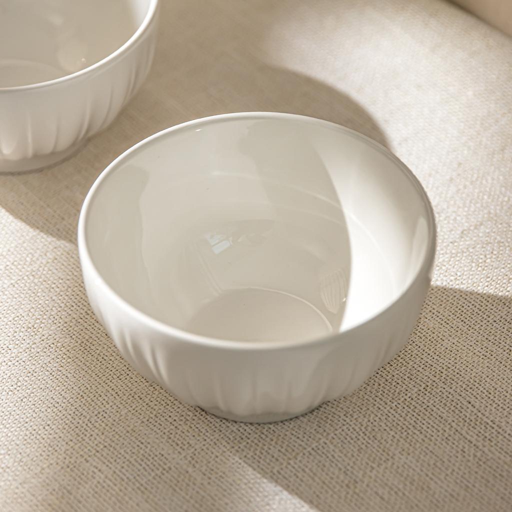 Light Luxury Ceramic Rice Bowl Household 2025 Tableware Bowl High-End Round Bowl Eating Bowl