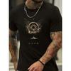 Summer Men Creative Crew-neck Short-sleeved T-shirt Melting Rubik Cube Print Casual Fashion Top Suitable For Outdoor Activities