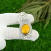 Natural Tiger Eye Gemstone Pendant Handmade 925 Sterling Silver Indian Jewelry