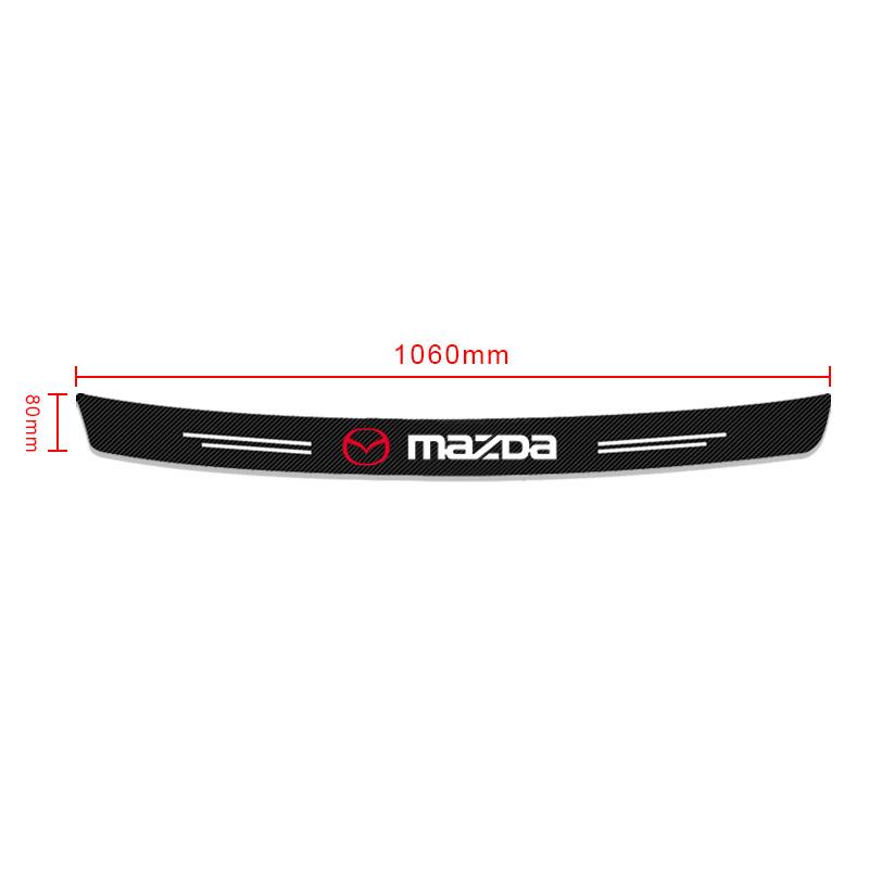 1pcs Carbon Fiber Car Trunk Rear Bumper Sticker Guard Plate Protector For Mazda 6 3 CX5 5 2 323 CX7 Demio Atenza Axela MX30 CX30 CX3 CX9 RX8 RX7