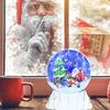 3D Pop-Up Cards Santa Claus Three-dimensional  Ornament  Crystal Ball Shape