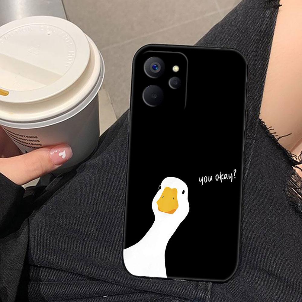 Cartoon Duck Goose Phone Case For OPPO Realme 5 15 15T 14 13 12 11 10 9 9I 8 8I 7 7I 6 Pro Plus TPU Case Funda Shell Cover Capa