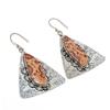 Natural Asteroid Jasper Gemstone 925 Sterling Silver Jewelry Earring 2.64" ZS-1322
