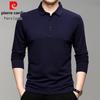 Men's Long-Sleeve Mulberry Silk Blend Polo Shirt