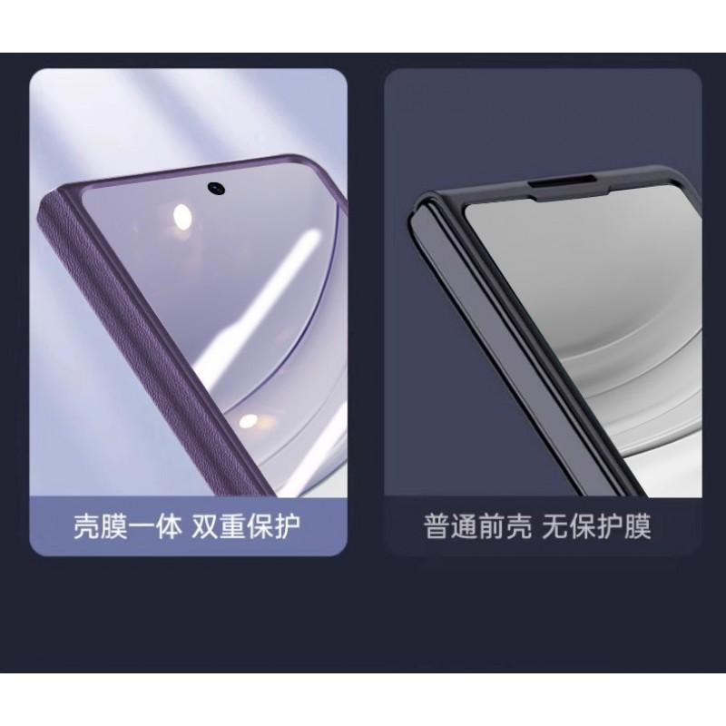 Premium PU Leather Case Mate X5 Foldable Phone With Integrated Hinge Protection Kickstand