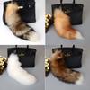 Toy Bag Keychain Foxes Tail Keys Chain Backpack Pendant for Birthday Party Gift