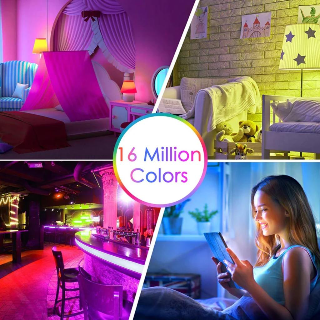 HOMZY WLAN/Bluetooth Smart Glühbirne E27 RGB Alexa LED Lampe Smart Glühbirnen AC 85-265V Smarte Lampen für Google Assistant Smart Life