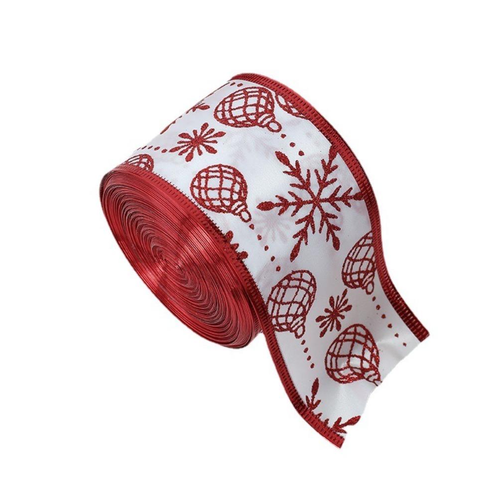 Xmas Gift Christmas Ribbon DIY Burlap Ribbon New Fabric Swirl Ribbon