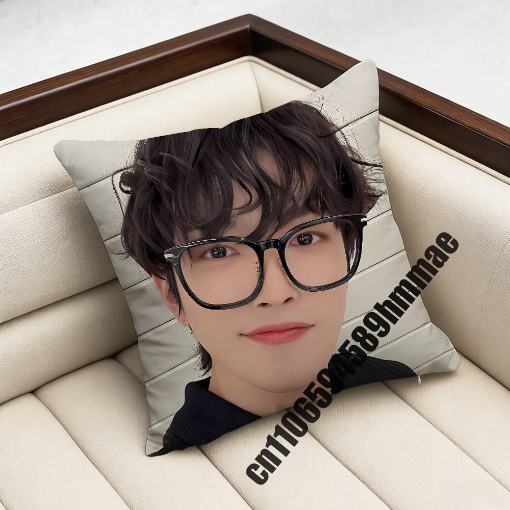 For A-Ateez K-Kim Hong Joong Throw Pillow Case Sham 45X45Cm 40X40Cm Square Car Pillowcase Pad Cushion Cover