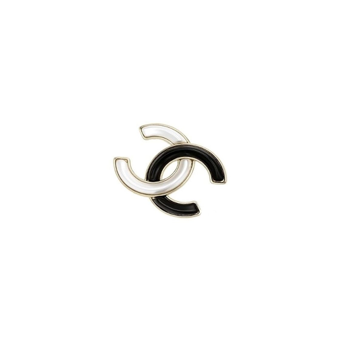 

Chanel Black And White Panda Double C Logo Metal Brooch Unisex brooch AB9974-B09941-NL858 Box+Padding Board,F,White