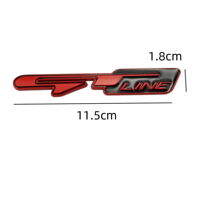 RVGH1 3D Car GT line Design Fender Rear Trunk body Emblem Badge sticker For Kia GTLINE K9 Forte Ceed Cerato RIO K3 K5 Auto Accessories