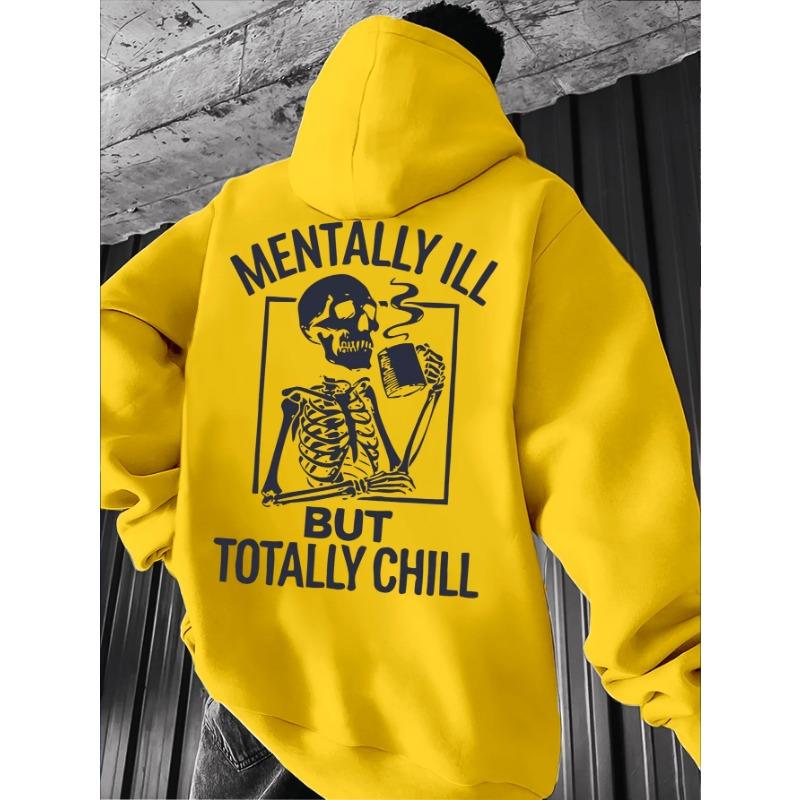 Men's and women's American street retro skull elements fun letter fashion hoodies