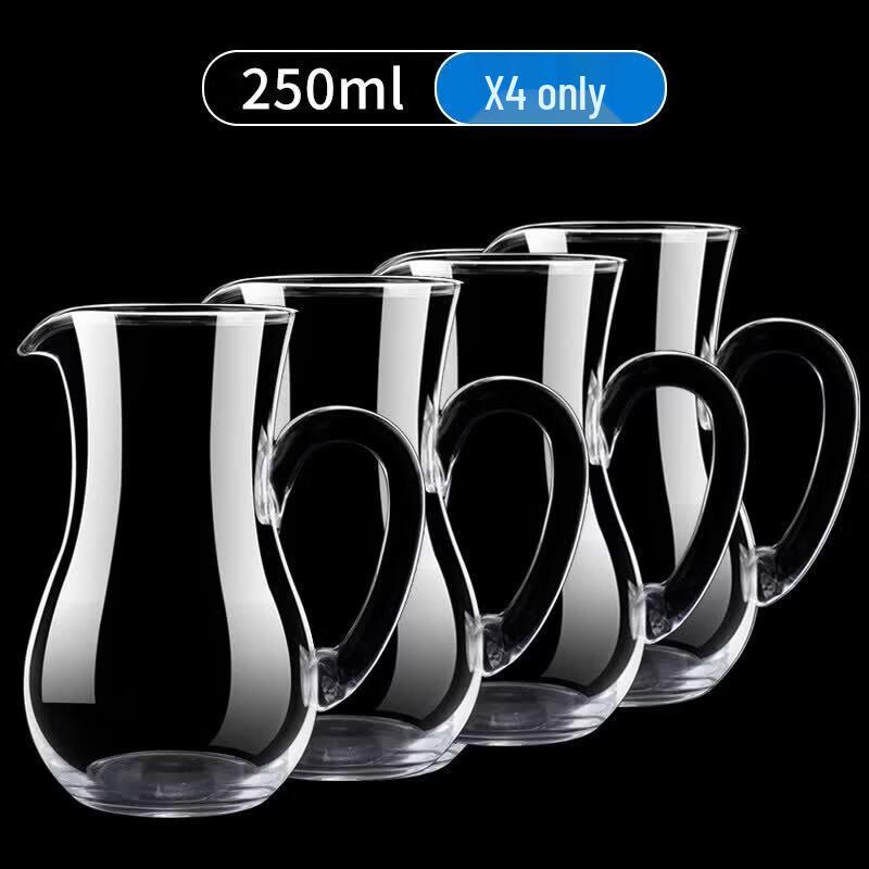 Handmade Graduated Thickened Glass Decanter & Baijiu Cup Set