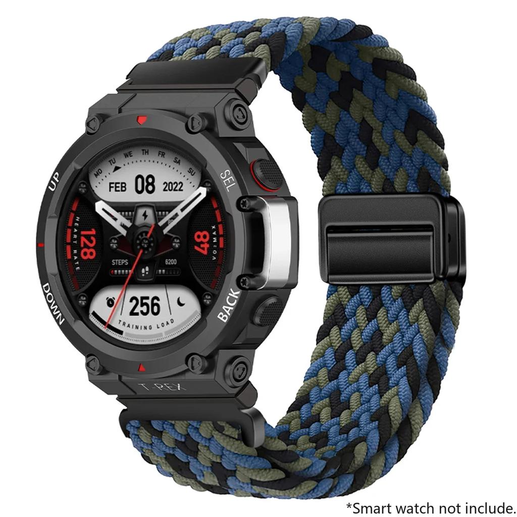 New Braided Loop Strap For Huami Amazfit T-Rex 2 3 Band Smart Watch Nylon Elastic Belts For Huami Amazfit T-Rex T RexPro Correa