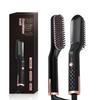 Professional Electric Hair Straightening Brush Rotating Hot Comb For Man's Beard Straightener Ionic  Smoothing Styling Brushes