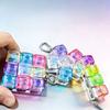 DIY LED Tastatur Fidget Schlüsselanhänger 9 Tasten Klicker Knopf Stressabbau Schlüsselanhänger für Erwachsene Schreibtisch Fingerübung Tastenkappe