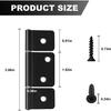 Three Leaf Non-Mortised Hinge with Screws for Mobile Home & RV Interior Furniture Windows Cupboard Etc- Black 10 Pack