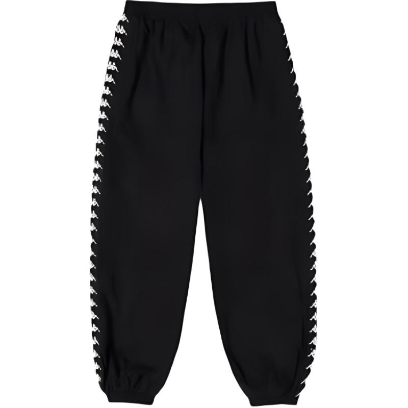 Herrenhosen Kappa Freizeithosen Herren Schwarz Moderate Bündchenhosen XL black