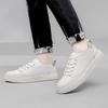 Men's Handmade Retro White Low-Top Board Shoes - Versatile Cowhide Casual Flats for Spring