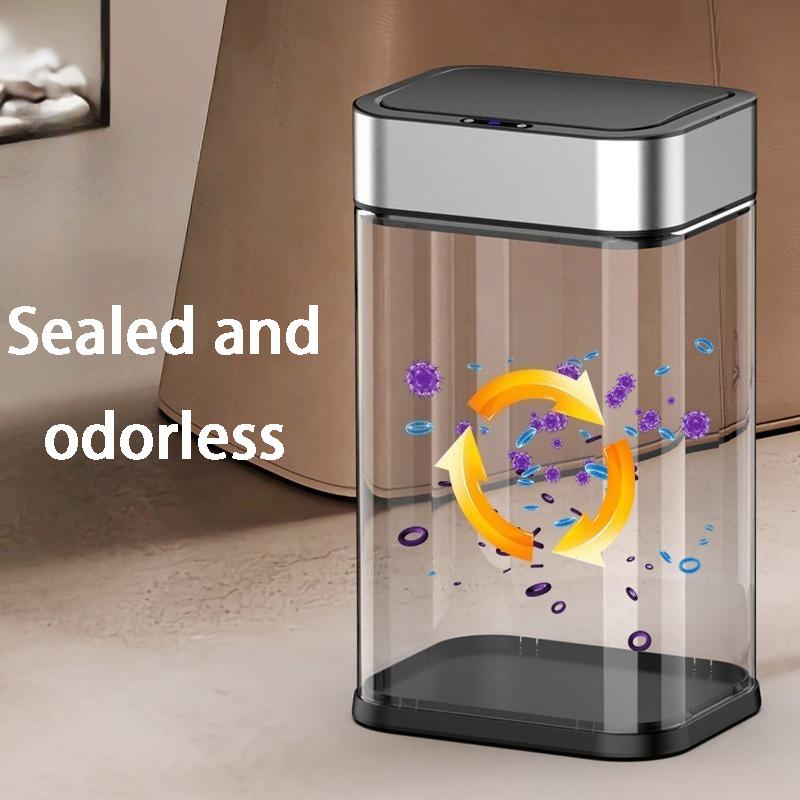Automatic Sensor Trash Can Large Capacity Smart Trash Cans Stainless Steel Wastebin Toilet Dump with Sensor Bathroom Supplies