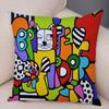 Geometric Cartoon Girl Decorative Pillowcase Living Room Office Ornaments Home Pillowcase