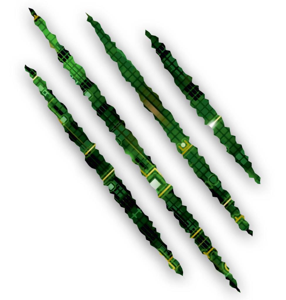 

Светоотражающая наклейка с эффектом слезы и электрическим когтем