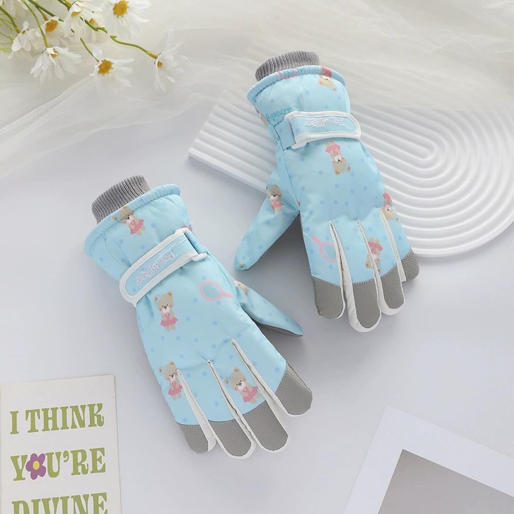 New ski gloves women's outdoor riding warm fleece thickened Northeast cold protection men's and women's same gloves