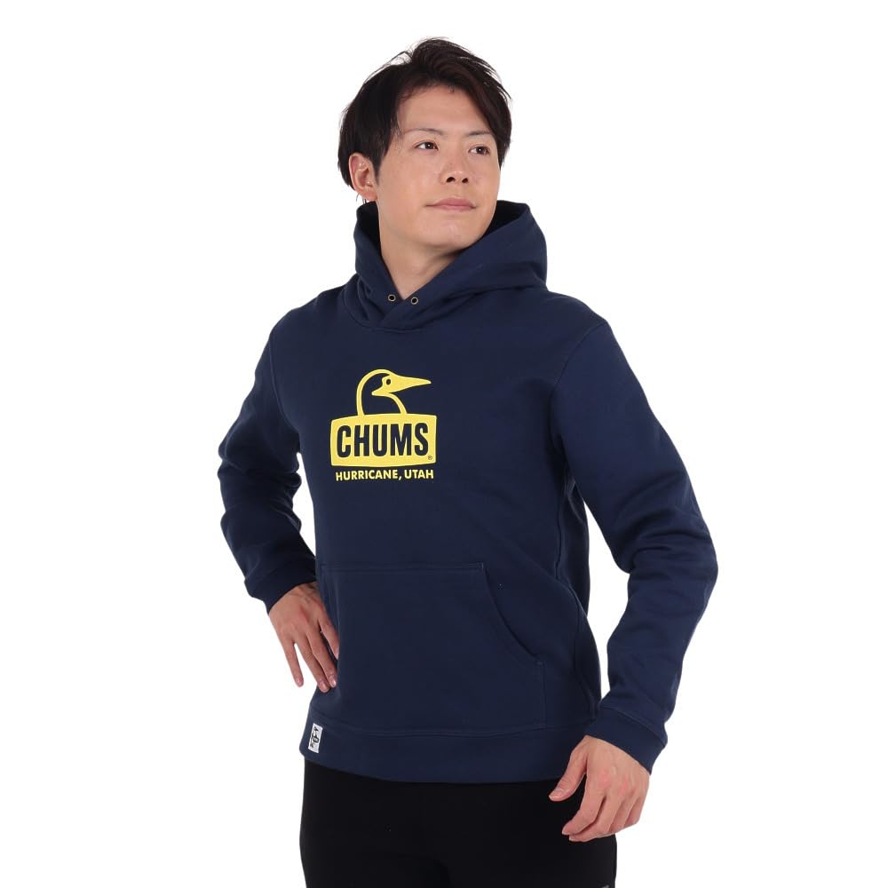 CHUMS Booby Face Pullover Navy X Yellow Parka, Men's,