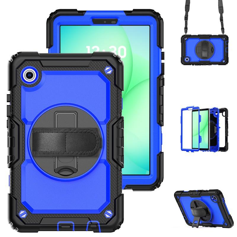 8.7 Inch Tablet Case Galaxy Tab A9 A11 X110 X133 With Silicone Bumper PC Back Shell Hand Strap Kickstand