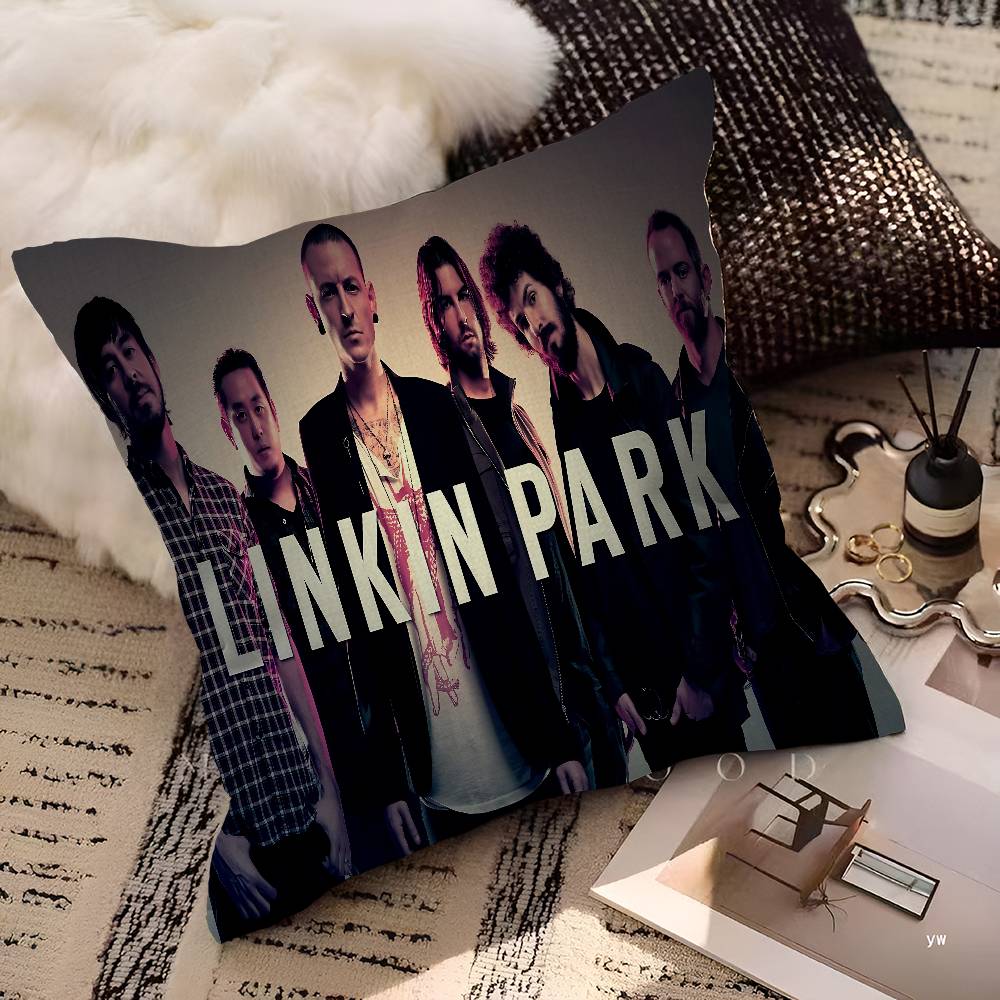 L-Linkin Hot Band Park Cushion Cover Pillowcase Upholstery Sofa Throw Pillow Home Decor Pillowcas