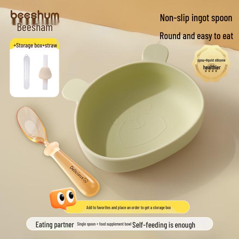 

Zhaoran Baby Self-Feeding Training Spoon & Bowl Set