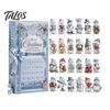 Saisonale Countdown-Box Heritage Acryl Adventskalender, Dekorative Hängeverzierung, Langlebige Leichte Balkonanhänger Jalousie für Zuhause Schlafzimmer