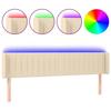 VidaXL Tête de Lit à LED Meuble de Chambre à Coucher Accessoire de Lit Double Tête de Cadre de Lit Intérieur Crème 3123501