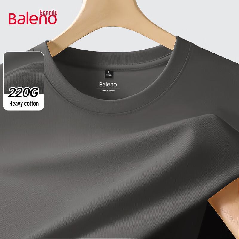 Baleno Men's Loose Fit Heavyweight Cotton Long Sleeve T-Shirt