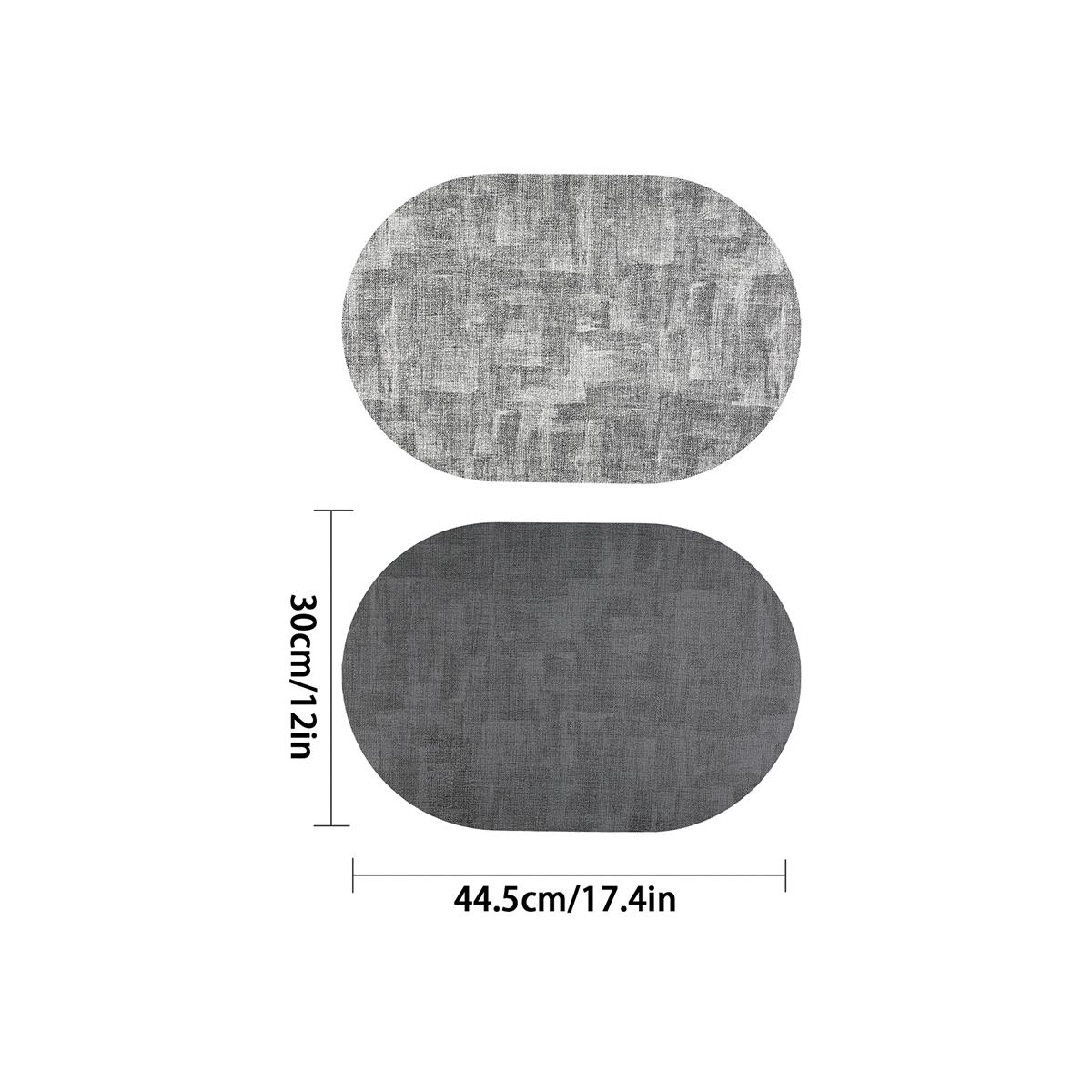 

1pcs Christmas PVC Leather Table Mat PU Leather Placemat Drink Coaster for Dining Table Wedding Housewarming Gifts cup coaster 44.5x30cm&Oval